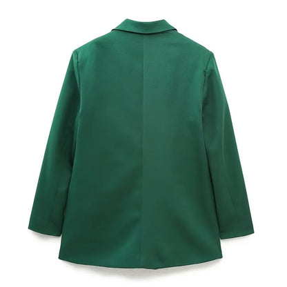Blazer Con Cierre Cruzado Y Botones Para Mujer | Ideal Para Contextos Profesionales Y Uso Diario