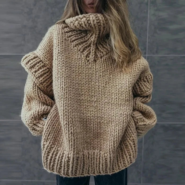 Suéter De Cuello Alto Y Corte Oversize Para Mujer | Ideal Para Invierno