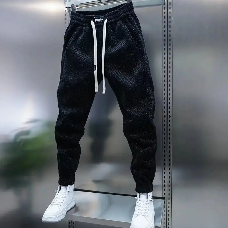 Pantalón con Motivo Acanalado y Cintura Elástica para Hombre | Ideal para Uso Diario y Ocio