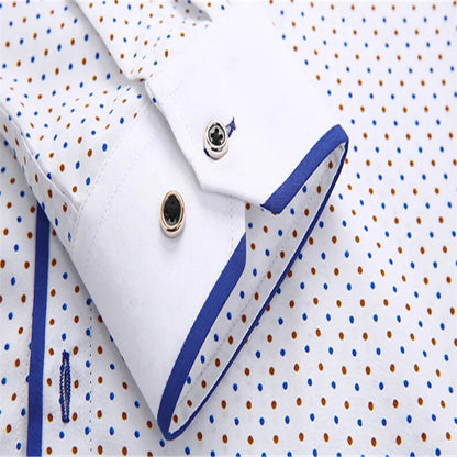 Camisa De Manga Larga Con Cierre De Botones Para Hombres | Ideal Para Uso Diario Y Ocasiones Formales