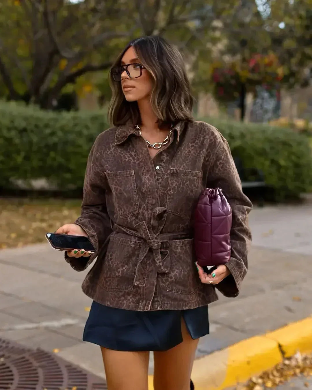 Chaqueta Ceñida Con Cinturón Para Mujer | Ideal Para Media Temporada Y Uso Diario