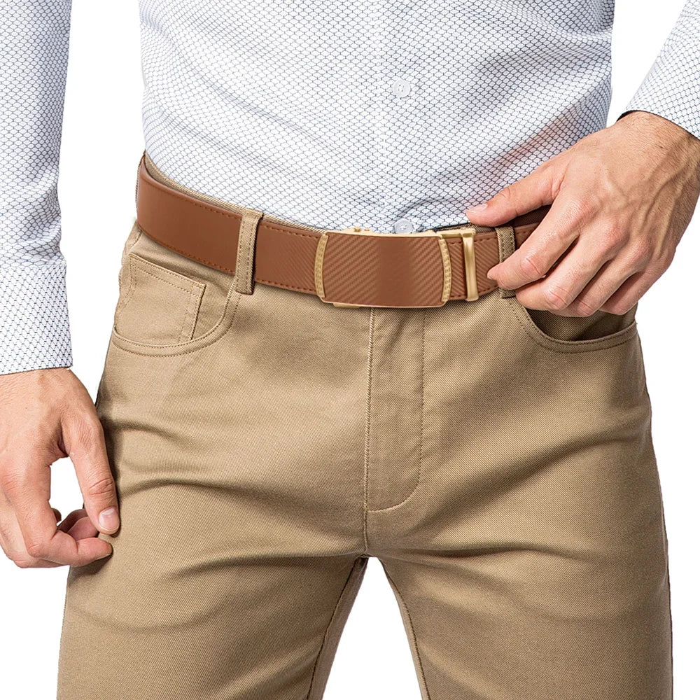 Cinturón con Hebilla Automática para Hombres | Ideal para Uso Diario y Formal