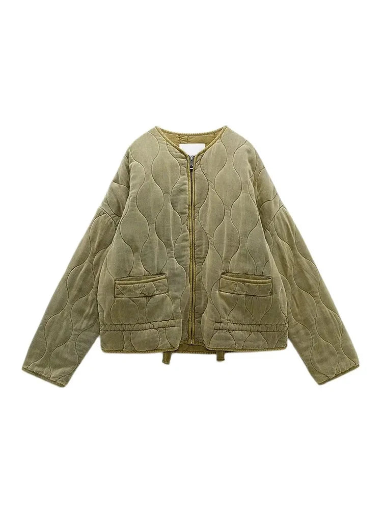 Chaqueta Acolchada con Corte Amplio para Mujer | Ideal para Otoño E Invierno