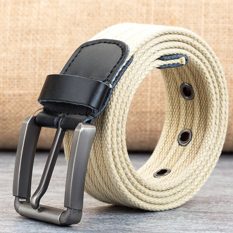 Cinturón Ajustable con Motivo a Rayas para Hombres | Ideal para Uso Diario y Casual