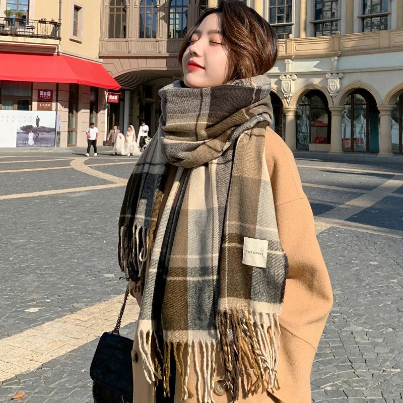 Bufanda Con Estampado De Cuadros Para Hombre Y Mujer | Ideal Para Invierno