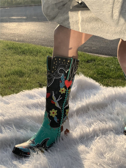 Botas De Estilo Western Con Diseño Estructurado Para Mujer | Ideal Para Uso Diario