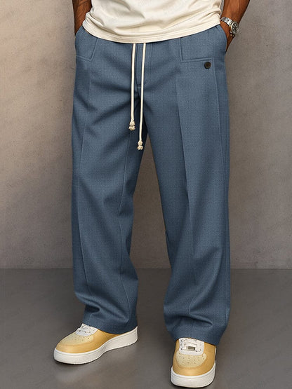 Pantalón con Corte Relaxed Fit y Cintura Ajustable para Hombre | Ideal para Uso Diario y Momentos de Descanso