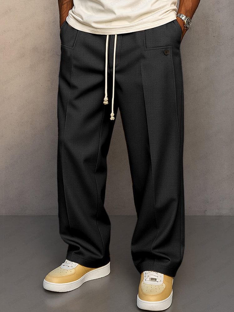 Pantalón con Corte Relaxed Fit y Cintura Ajustable para Hombre | Ideal para Uso Diario y Momentos de Descanso