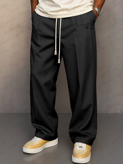 Pantalón con Corte Relaxed Fit y Cintura Ajustable para Hombre | Ideal para Uso Diario y Momentos de Descanso