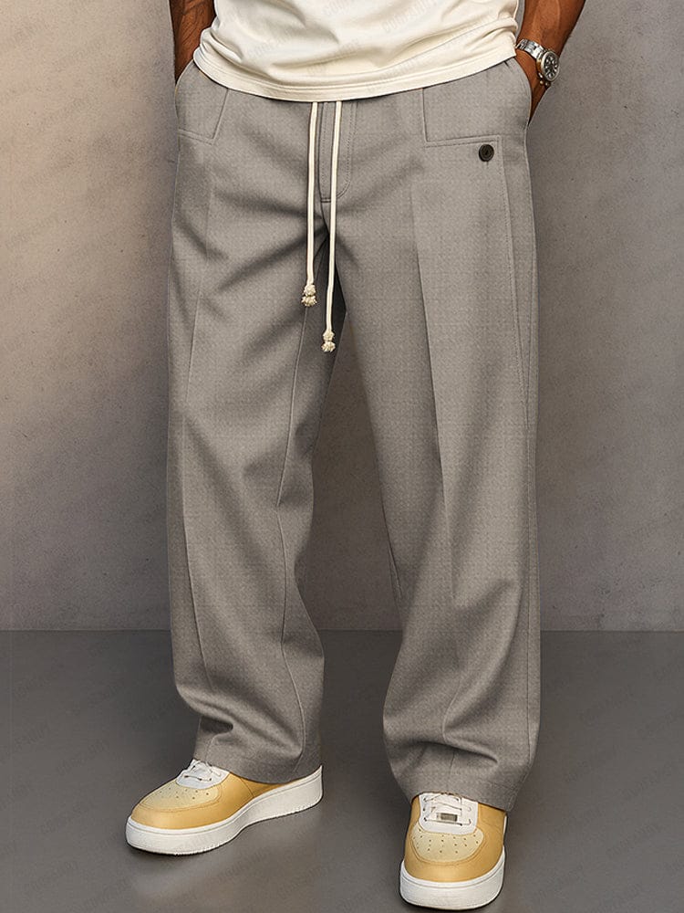 Pantalón con Corte Relaxed Fit y Cintura Ajustable para Hombre | Ideal para Uso Diario y Momentos de Descanso