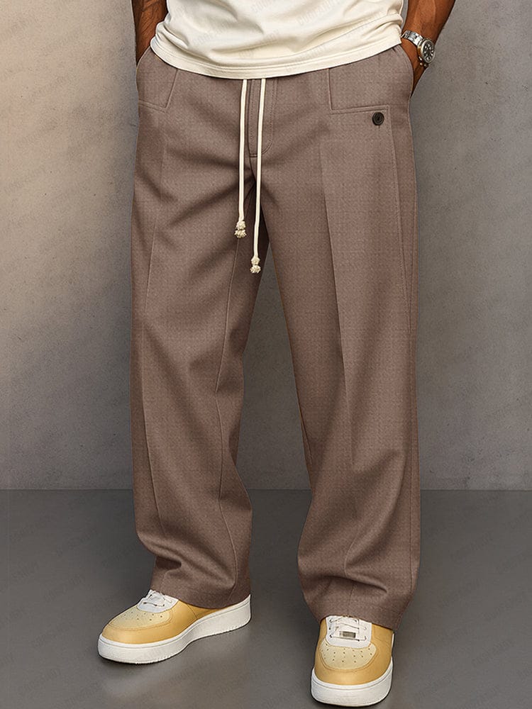 Pantalón con Corte Relaxed Fit y Cintura Ajustable para Hombre | Ideal para Uso Diario y Momentos de Descanso