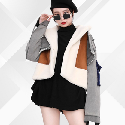 Chaqueta Patchwork con Diseño Estructurado para Mujer | Ideal para Uso Diario