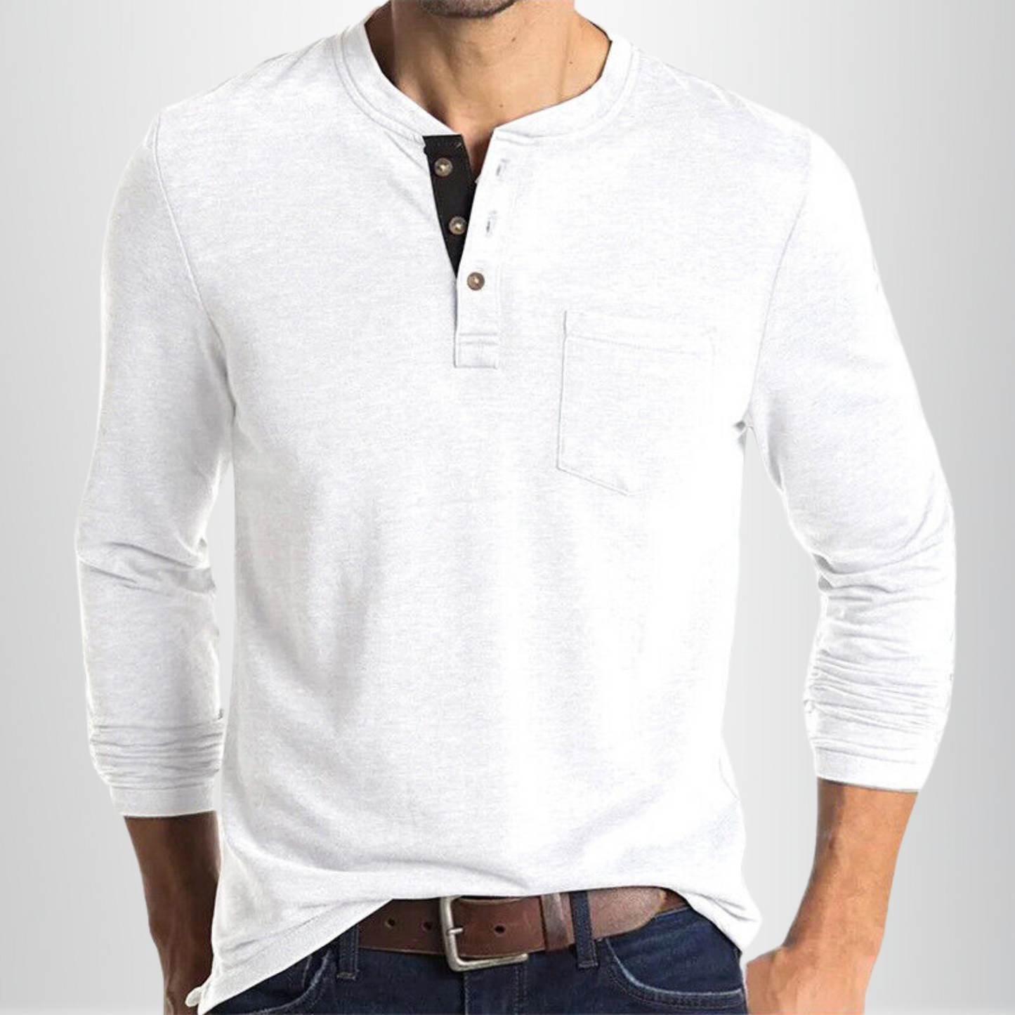 Camiseta De Manga Larga Para Hombre Con Corte Ajustado | Ideal Para Uso Diario Y Superposición