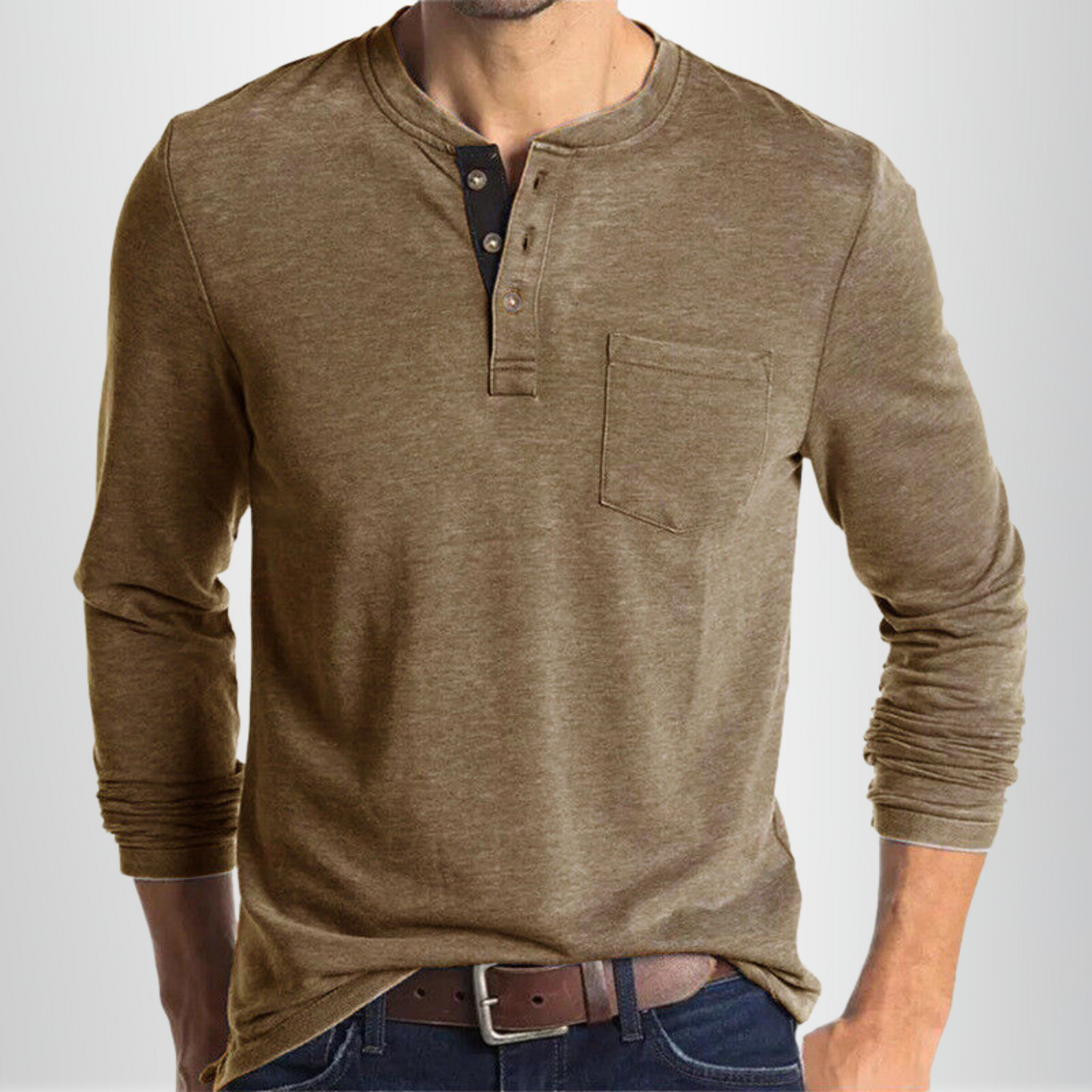 Camiseta De Manga Larga Para Hombre Con Corte Ajustado | Ideal Para Uso Diario Y Superposición