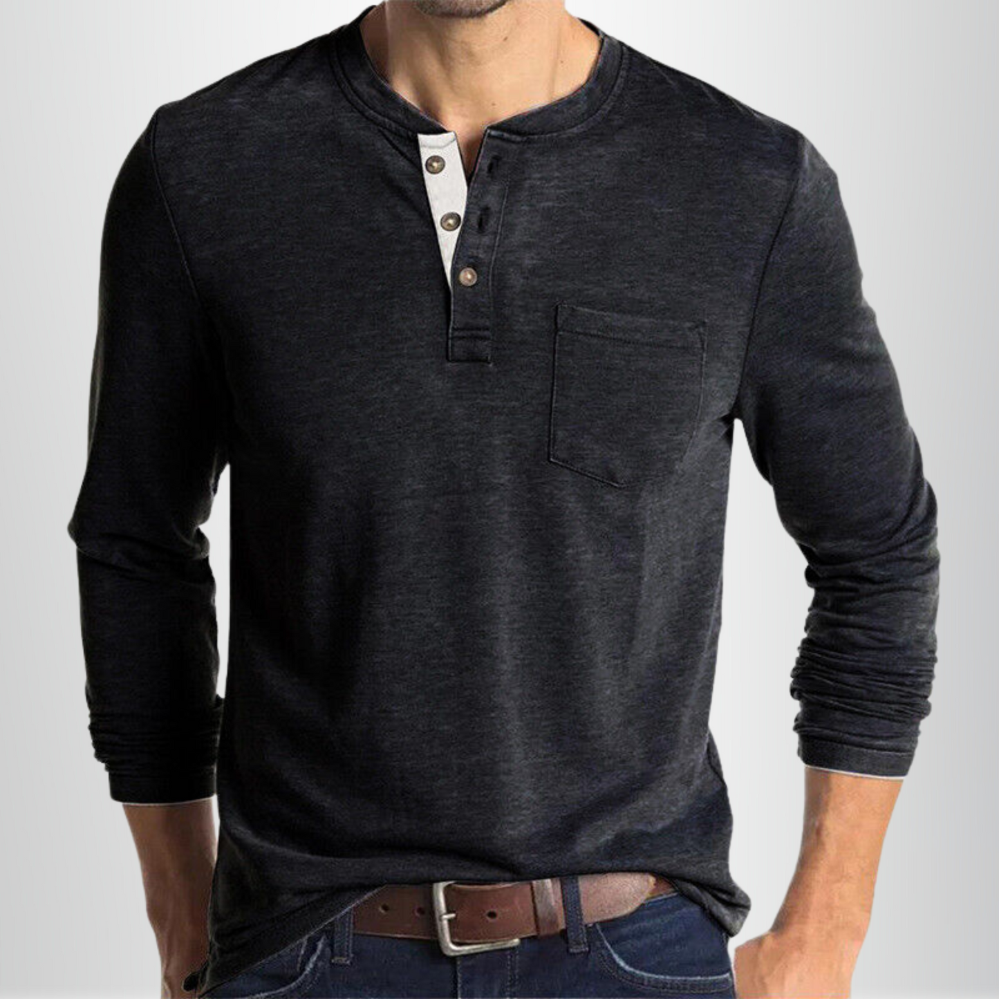 Camiseta De Manga Larga Para Hombre Con Corte Ajustado | Ideal Para Uso Diario Y Superposición