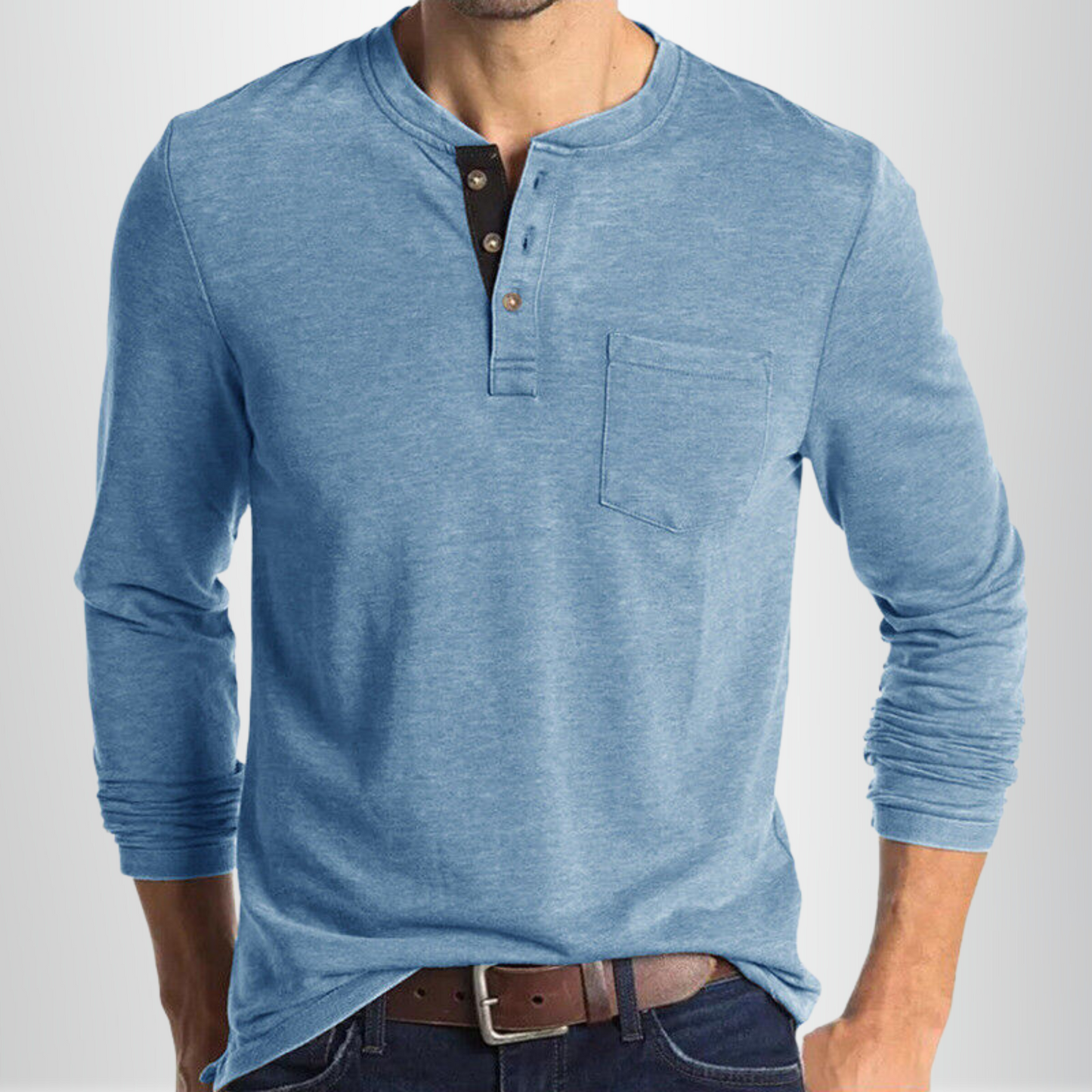 Camiseta De Manga Larga Para Hombre Con Corte Ajustado | Ideal Para Uso Diario Y Superposición