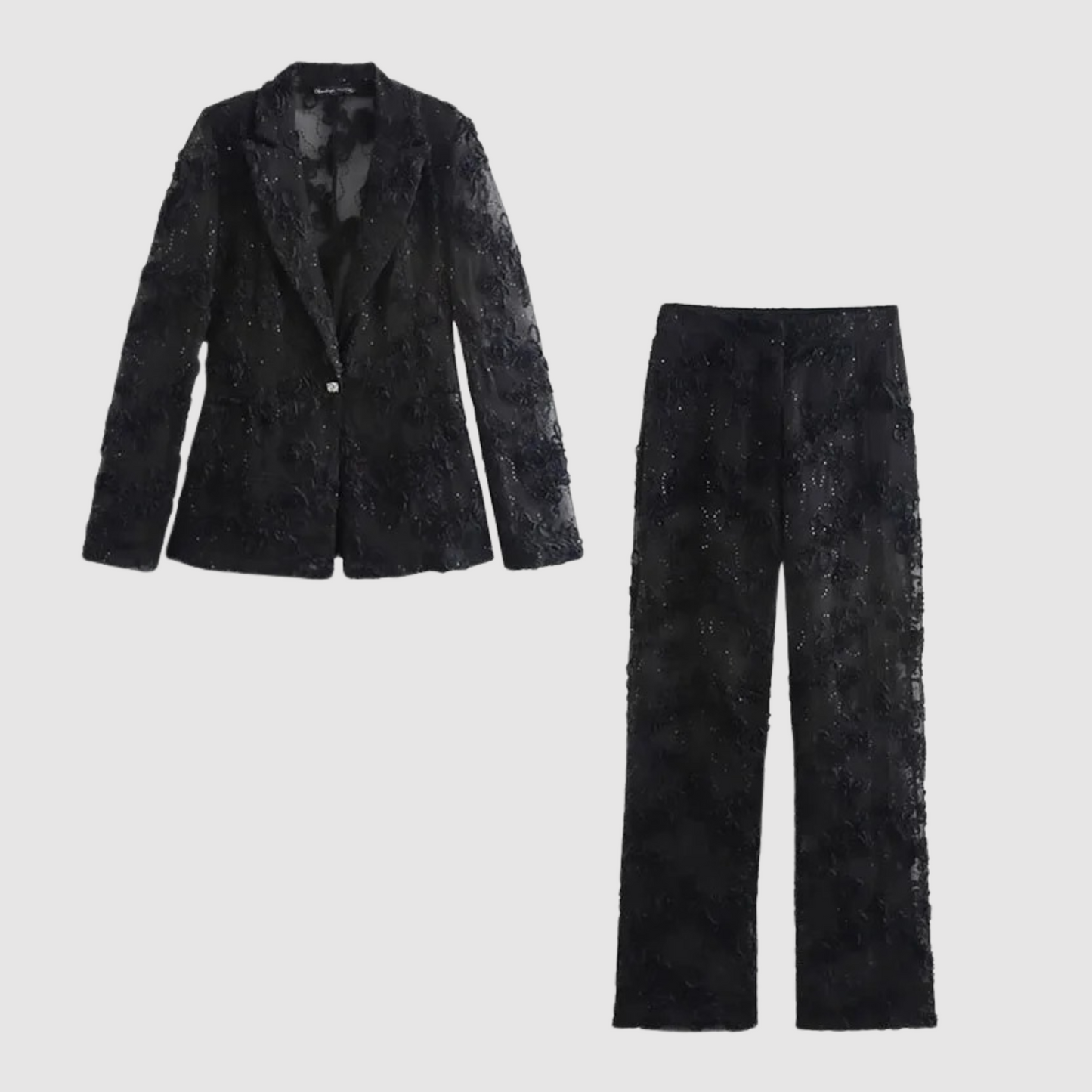Conjunto De Chaqueta Con Solapa Y Pantalón A Juego Para Mujer | Ideal Para Oficina Y Salidas