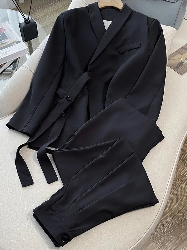 Conjunto de Blazer y Pantalón para Mujer | Ideal para Uso en Temporadas Frescas y Uso Diario