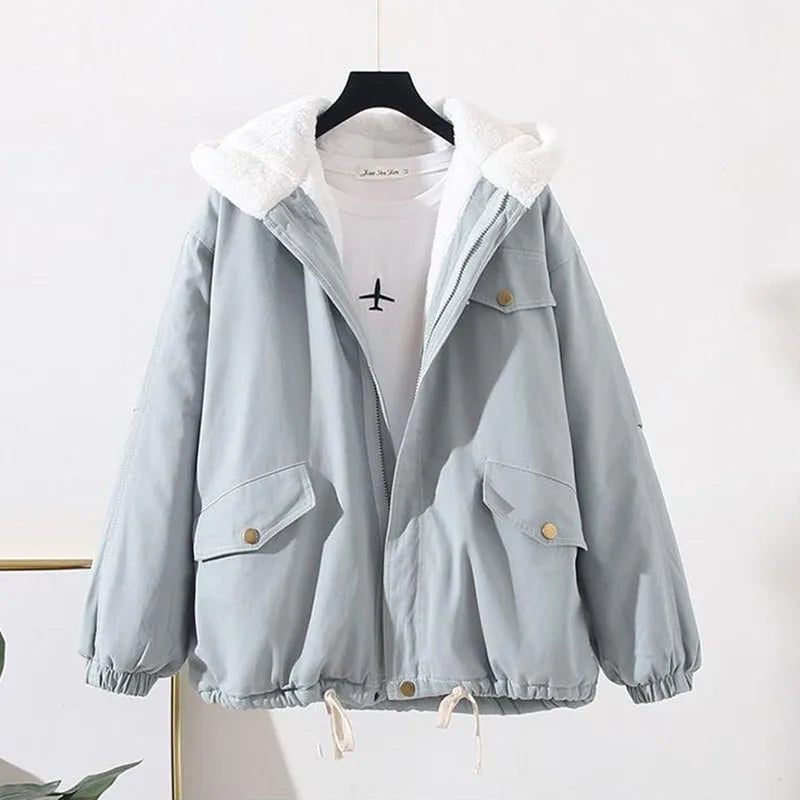 Chaqueta Con Capucha De Corte Amplio Para Mujer | Ideal Para Uso Diario