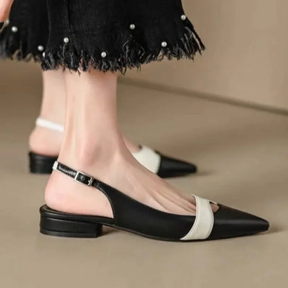 Sandalias Con Punta Fina Y Correa Trasera Para Mujer | Ideal Para Uso Diario Y Ocasiones Formales