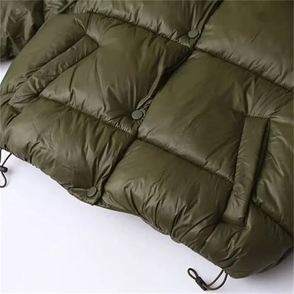 Chaqueta Acolchada Corta Con Capucha Para Mujer | Ideal Para Entretiempo