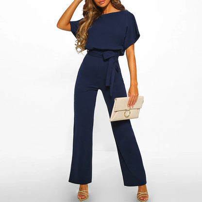 Mono con Cintura Ajustable y Pierna Ancha para Mujer | Ideal para Eventos y Uso Formal