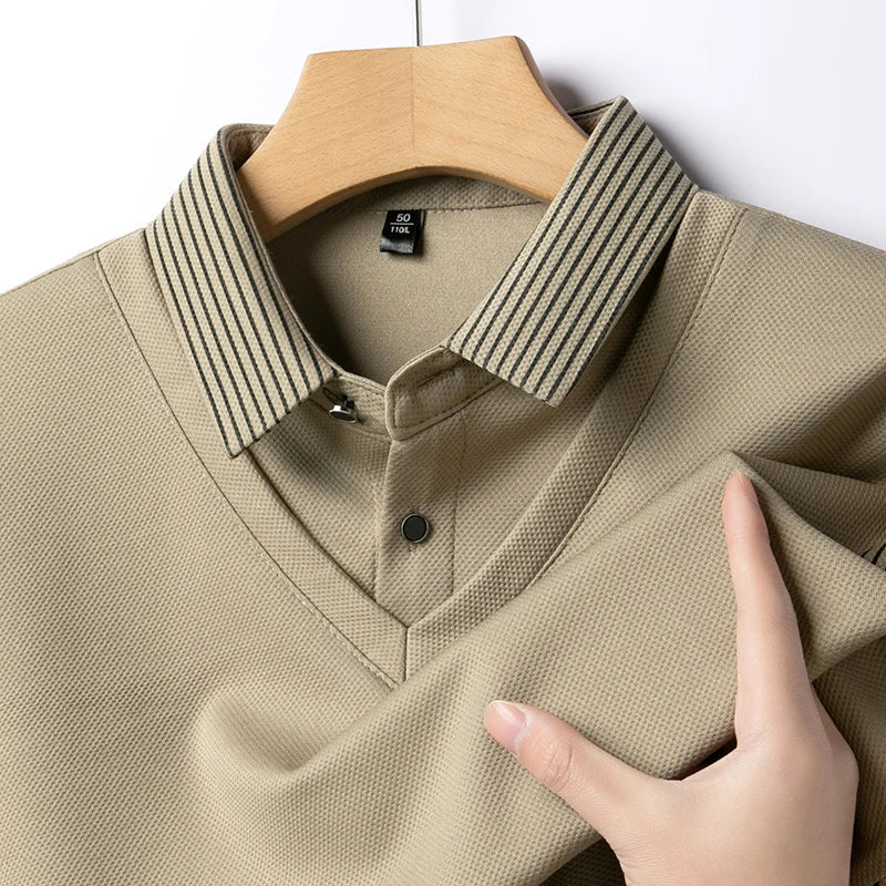 Jersey De Manga Larga Con Efecto Superpuesto Para Hombre | Ideal Para Uso Profesional Y Diario