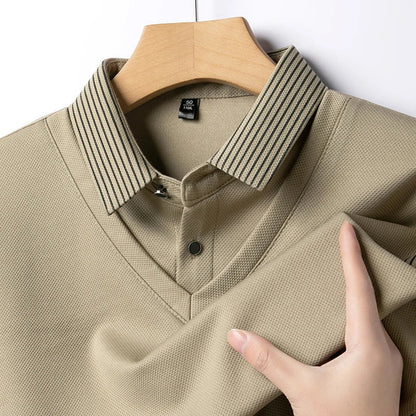 Jersey De Manga Larga Con Efecto Superpuesto Para Hombre | Ideal Para Uso Profesional Y Diario