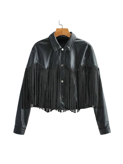 Chaqueta Corta con Detalle de Flecos para Mujer | Ideal para Uso Diario
