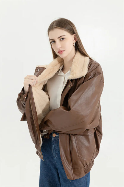 Abrigo De Invierno Con Ajuste Holgado Y Diseño Liso Para Mujer | Ideal Para Invierno