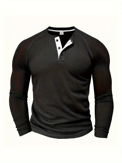 Camisa Con Cuello Estándar Y Mangas Largas Para Hombre | Ideal Para Uso Diario Y Contextos Variados