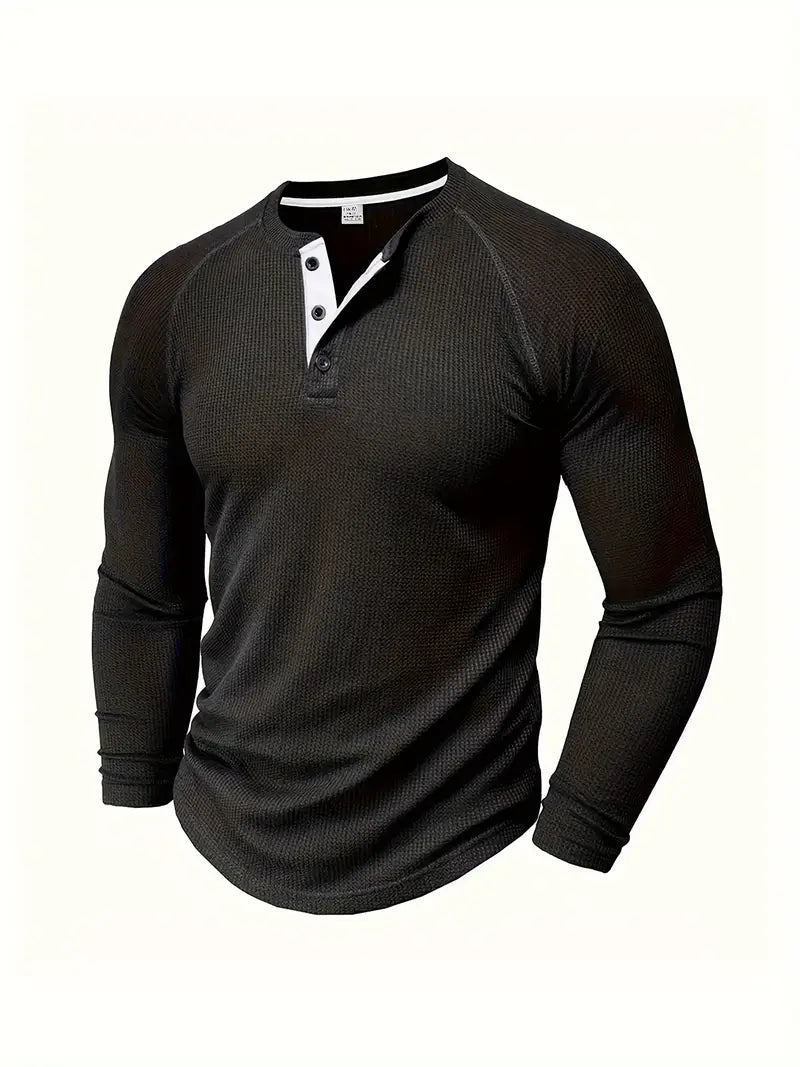 Camisa Con Cuello Estándar Y Mangas Largas Para Hombre | Ideal Para Uso Diario Y Contextos Variados