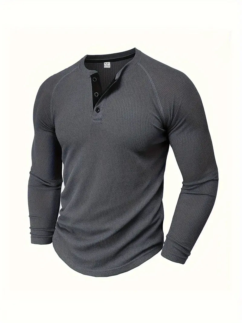 Camisa Con Cuello Estándar Y Mangas Largas Para Hombre | Ideal Para Uso Diario Y Contextos Variados