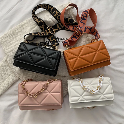 Bolso de Mano Acolchado con Cierre de Solapa para Mujer | Ideal para Uso Diario y Salidas