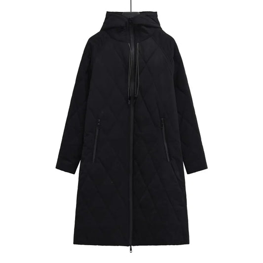 Veste Larga con Capucha Ajustable para Mujer | Ideal para la Temporada Fría