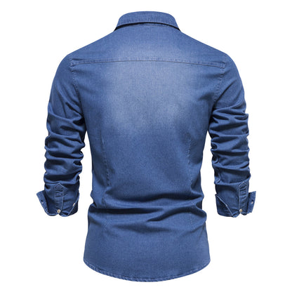 Camisa Con Corte Clásico Y Mangas Largas Para Hombre | Ideal Para Uso Diario Y Entornos Informales