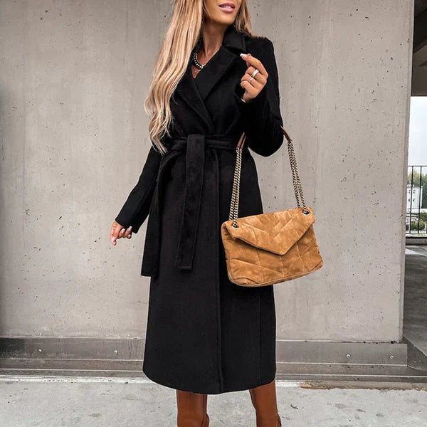 Abrigo Largo con Cinturón Ajustable para Mujer | Ideal para Invierno