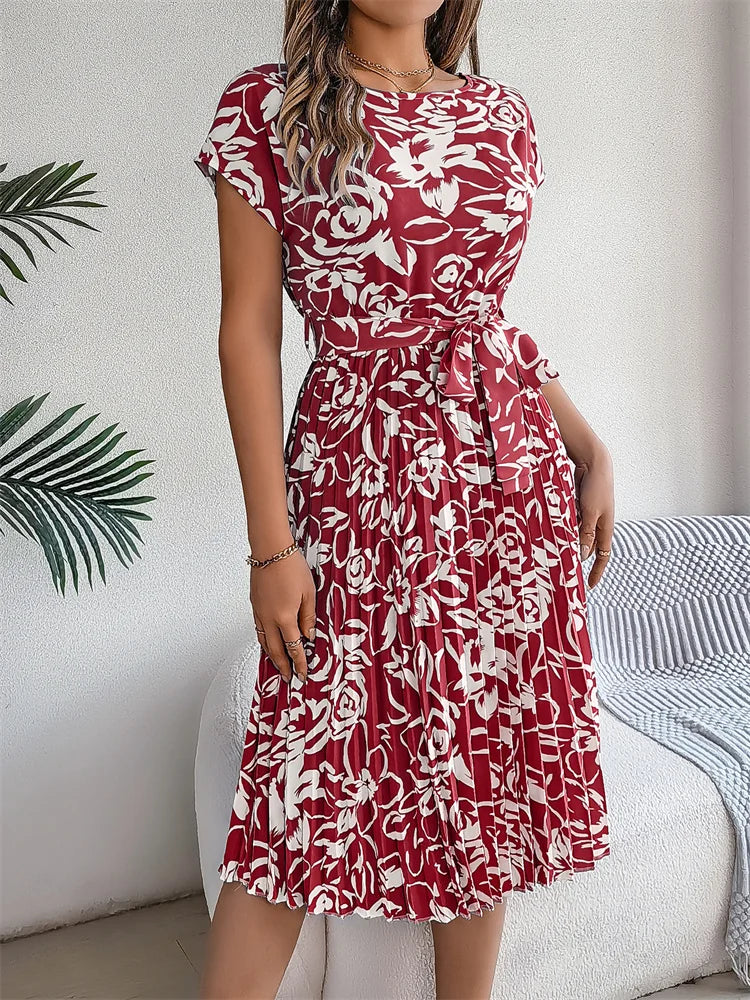 Vestido Midi con Estampado Floral para Mujer | Ideal para Días de Verano y Salidas