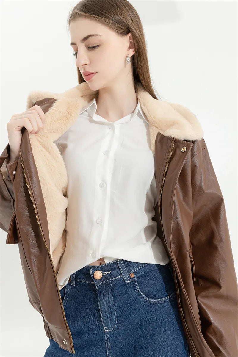 Abrigo De Invierno Con Ajuste Holgado Y Diseño Liso Para Mujer | Ideal Para Invierno