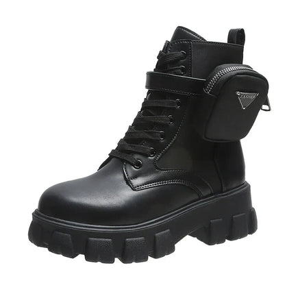 Botas De Invierno Con Cordones Y Plataforma Para Mujer | Ideal Para Uso Diario