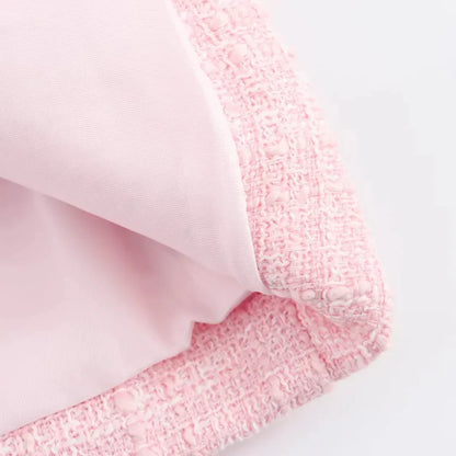Blazer Corto con Cuello Redondo y Color Rosa para Mujer | Ideal para Oficina y Uso Diario