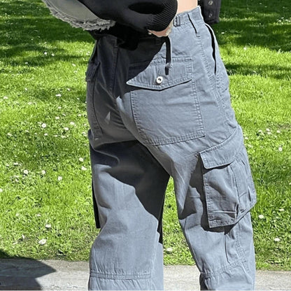 Pantalón Cargo Con Talla Ajustable Y Múltiples Bolsillos Para Mujer | Ideal Para Uso Diario Y Actividades Al Aire Libre
