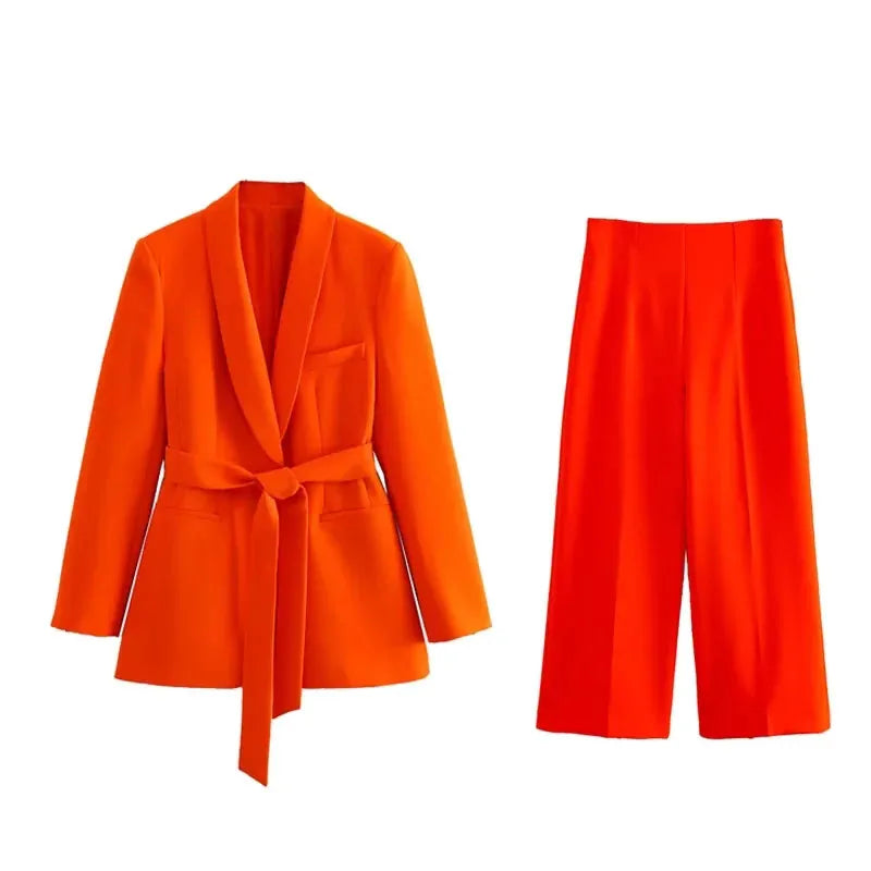 Conjunto De Blazer Ajustado Y Pantalón Coordinado Para Adultos | Ideal Para Contextos Profesionales Y Versátiles