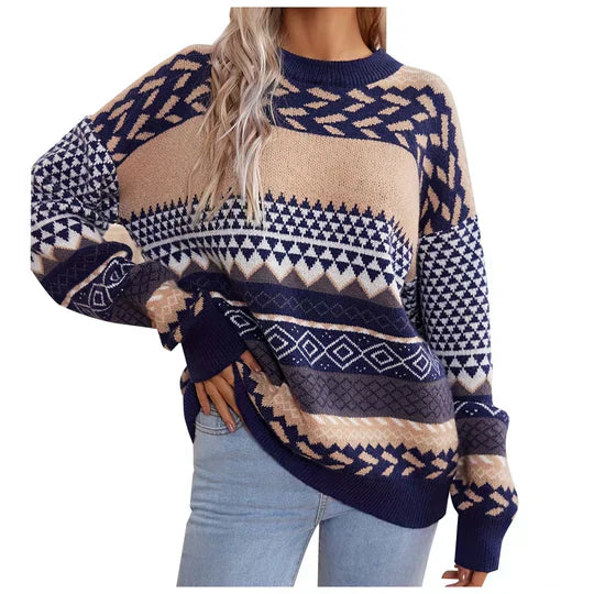 Jersey De Punto Retro Con Detalles En Contraste Para Hombre | Ideal Para Otoño E Invierno