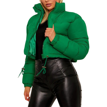 Chaqueta Acolchada De Invierno Con Cierre Frontal Para Mujer | Ideal Para Temporada Fría