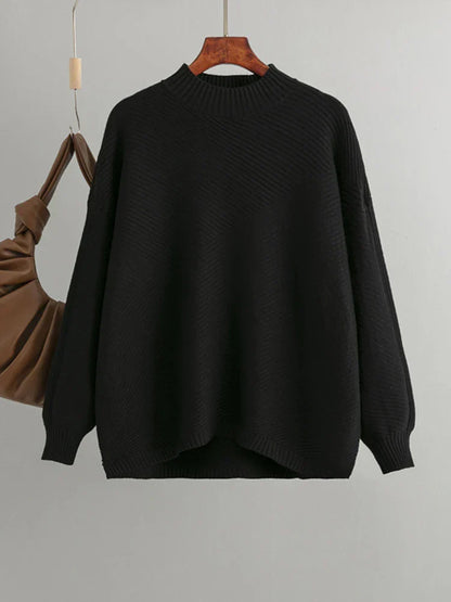 Pullover De Punto Con Textura Acanalada Para Mujer | Ideal Para Uso Diario