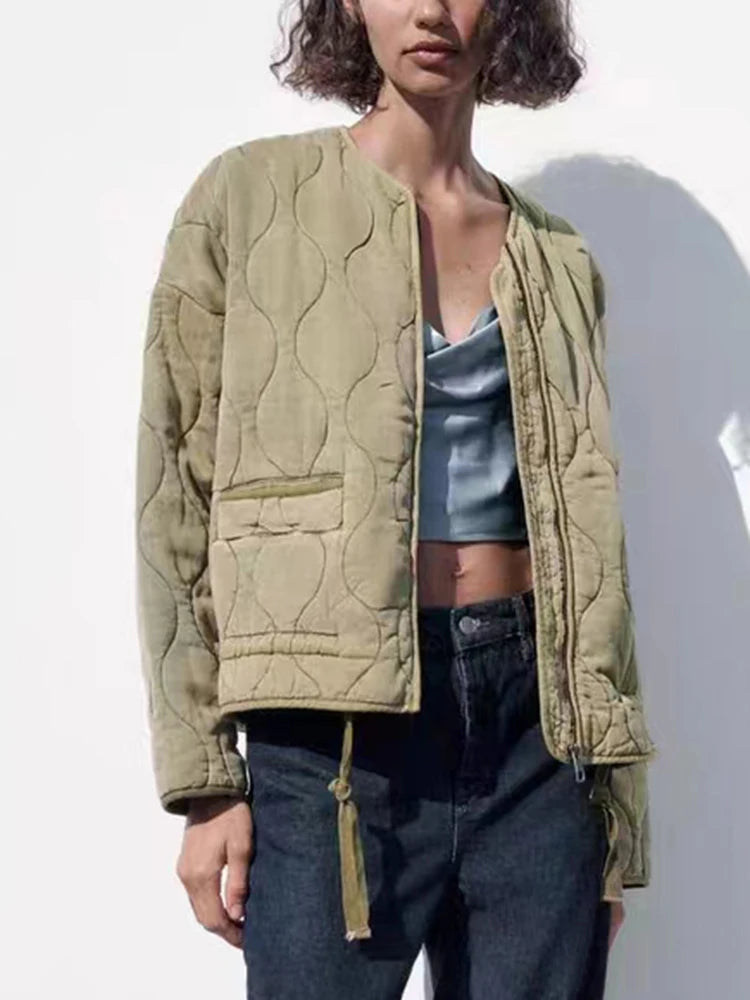 Chaqueta Acolchada con Corte Amplio para Mujer | Ideal para Otoño E Invierno