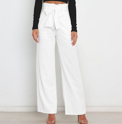 Pantalón De Talle Alto Con Piernas Anchas Y Cinturón Para Mujer | Ideal Para Uso Diario Y Profesional