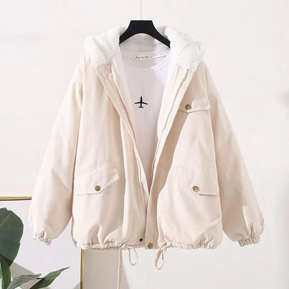 Chaqueta Con Capucha De Corte Amplio Para Mujer | Ideal Para Uso Diario