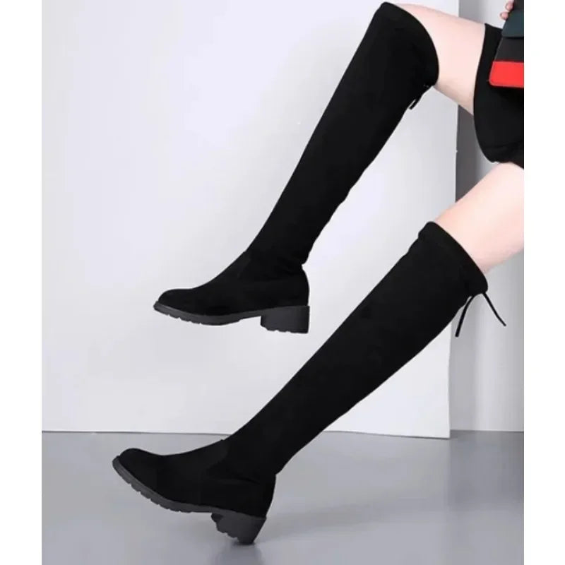Botas Overknee Con Cordones Frontales Para Mujer | Ideal Para Otoño E Invierno
